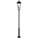 Gannon 5 Light 134.75 inch Black Outdoor Post Mounted Fixture in G9