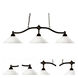 Chance 3 Light 50 inch Bronze Billiard Ceiling Light in Angular Matte Opal Glass