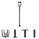 Seoul 3 Light 97.25 inch Black Outdoor Post Mounted Fixture in 29.75