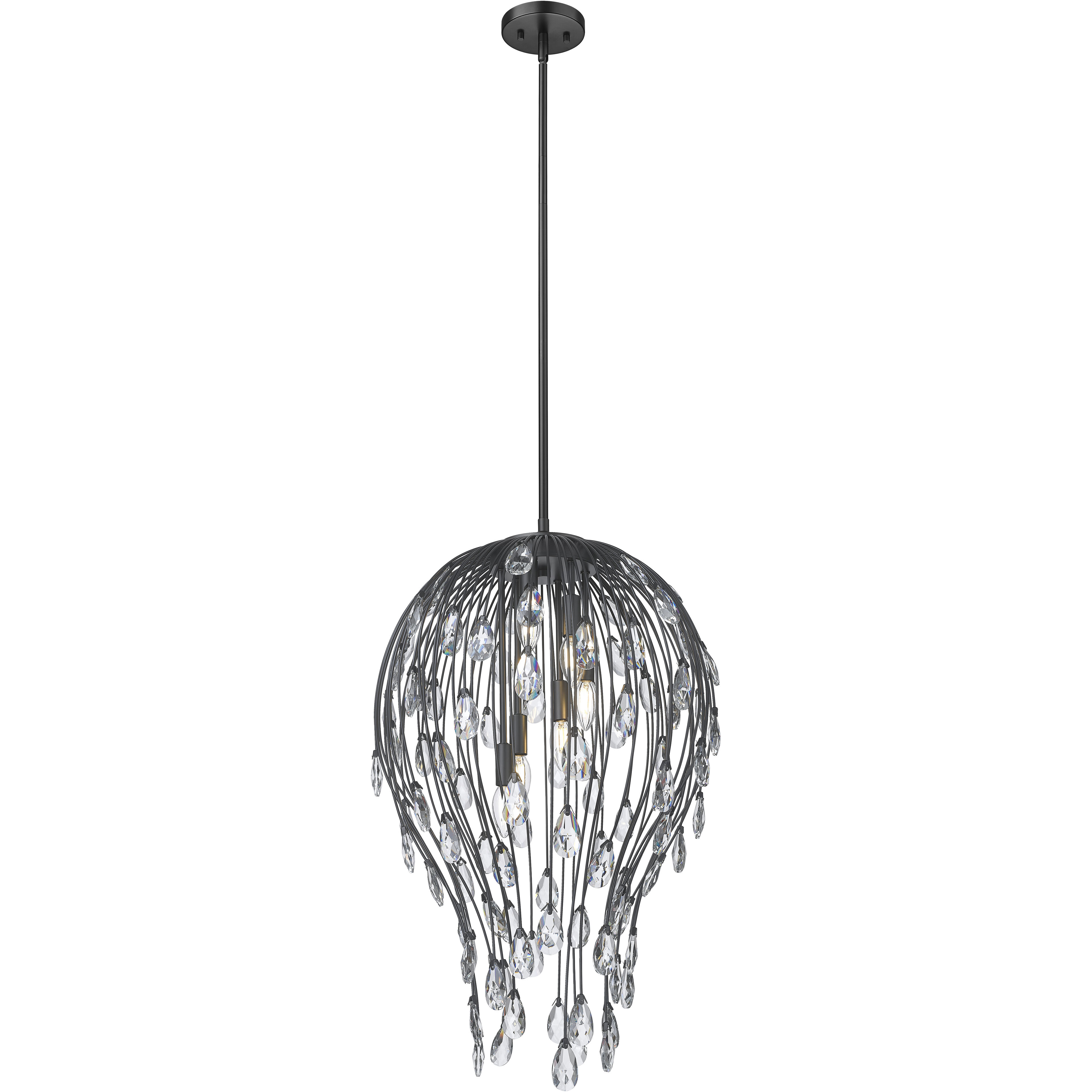 Gabriella 6 Light 18 inch Matte Black Pendant Ceiling Light