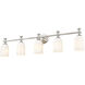 Orion 5 Light 40.25 inch Brushed Nickel Bath Vanity Light Wall Light