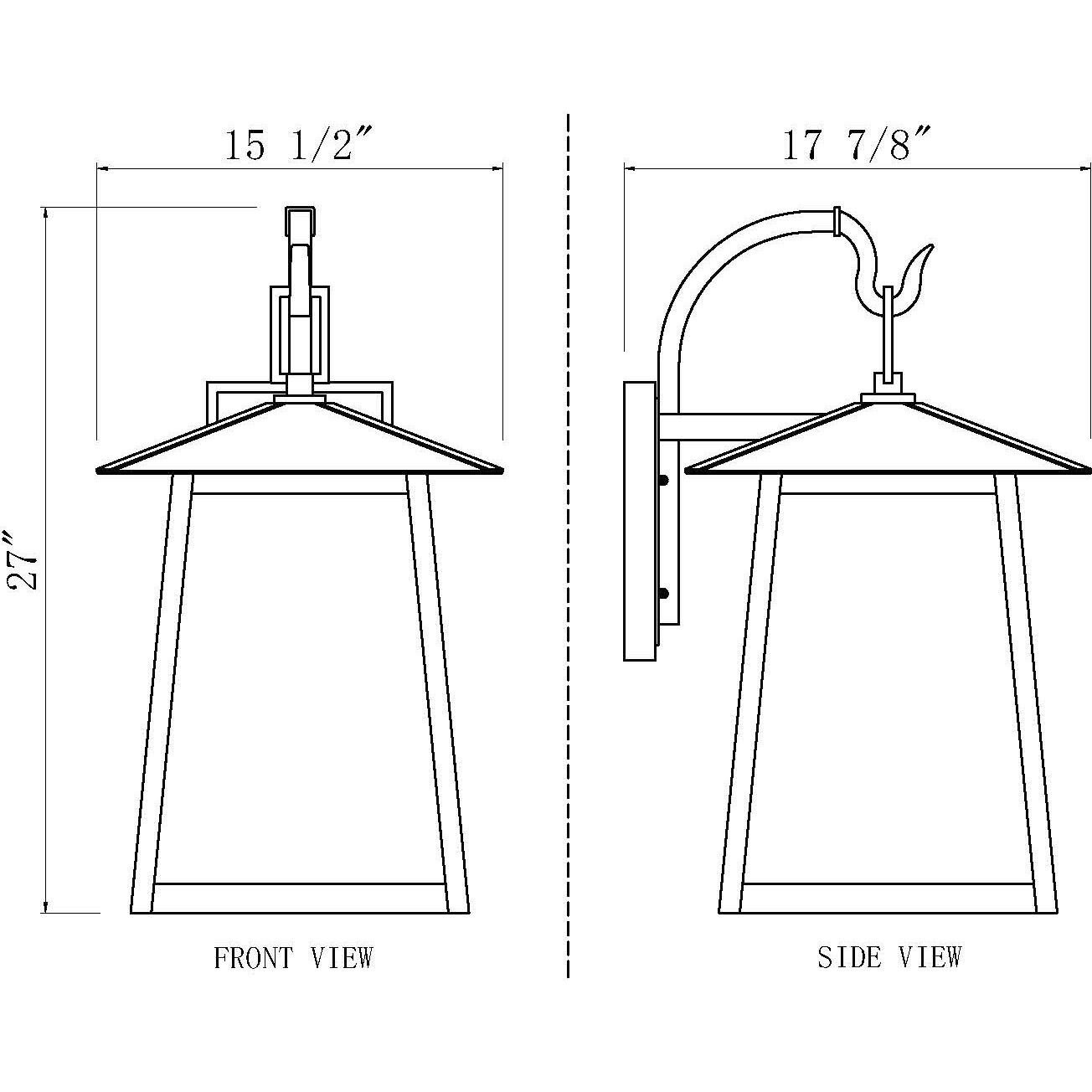 Rainer Outdoor Wall Light in Black, G9
