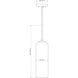 Monty 1 Light 5.25 inch Matte Black Pendant Ceiling Light