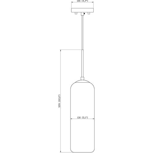 Monty 1 Light 5.25 inch Matte Black Pendant Ceiling Light