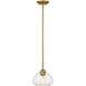 Amon 1 Light 8 inch Satin Gold Pendant Ceiling Light