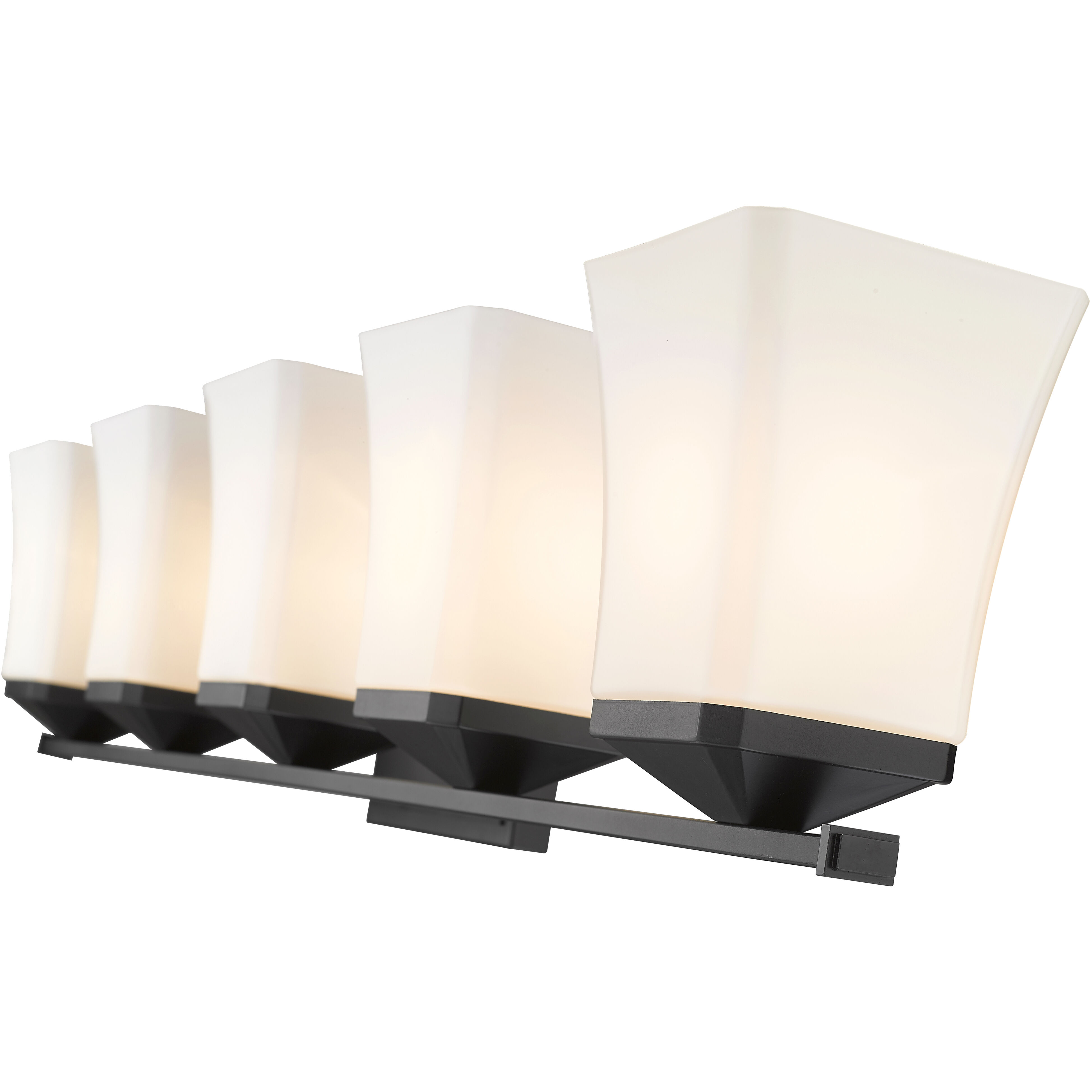 Darcy 5 Light 38 inch Matte Black Vanity Wall Light