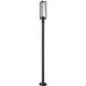 Aura 1 Light 99.5 inch Black Outdoor Post Mounted Fixture in G9
