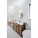 Liam LED 13 inch Modern Gold Vanity Wall Light