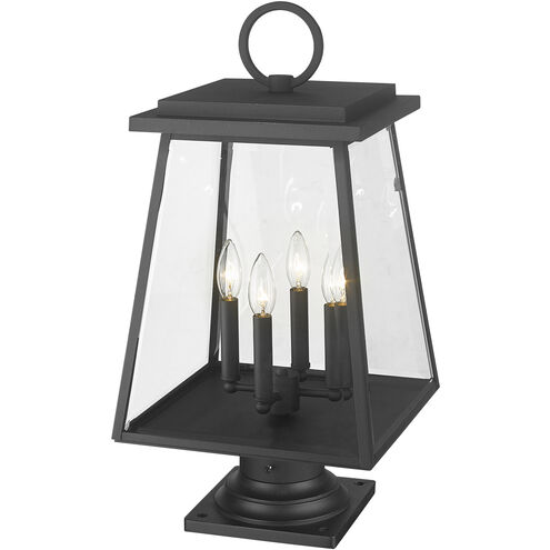 Broughton 4 Light 24.5 inch Black Outdoor Pier Mounted Fixture