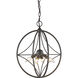 Cortez 4 Light 16 inch Bronze Pendant Ceiling Light in Bronze Steel