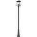 Rainer 4 Light 118.25 inch Black Outdoor Post Mounted Fixture in G9