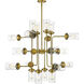 Calliope 20 Light 42 inch Foundry Brass Chandelier Ceiling Light