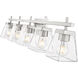 Lauren 5 Light 39 inch Brushed Nickel Vanity Wall Light