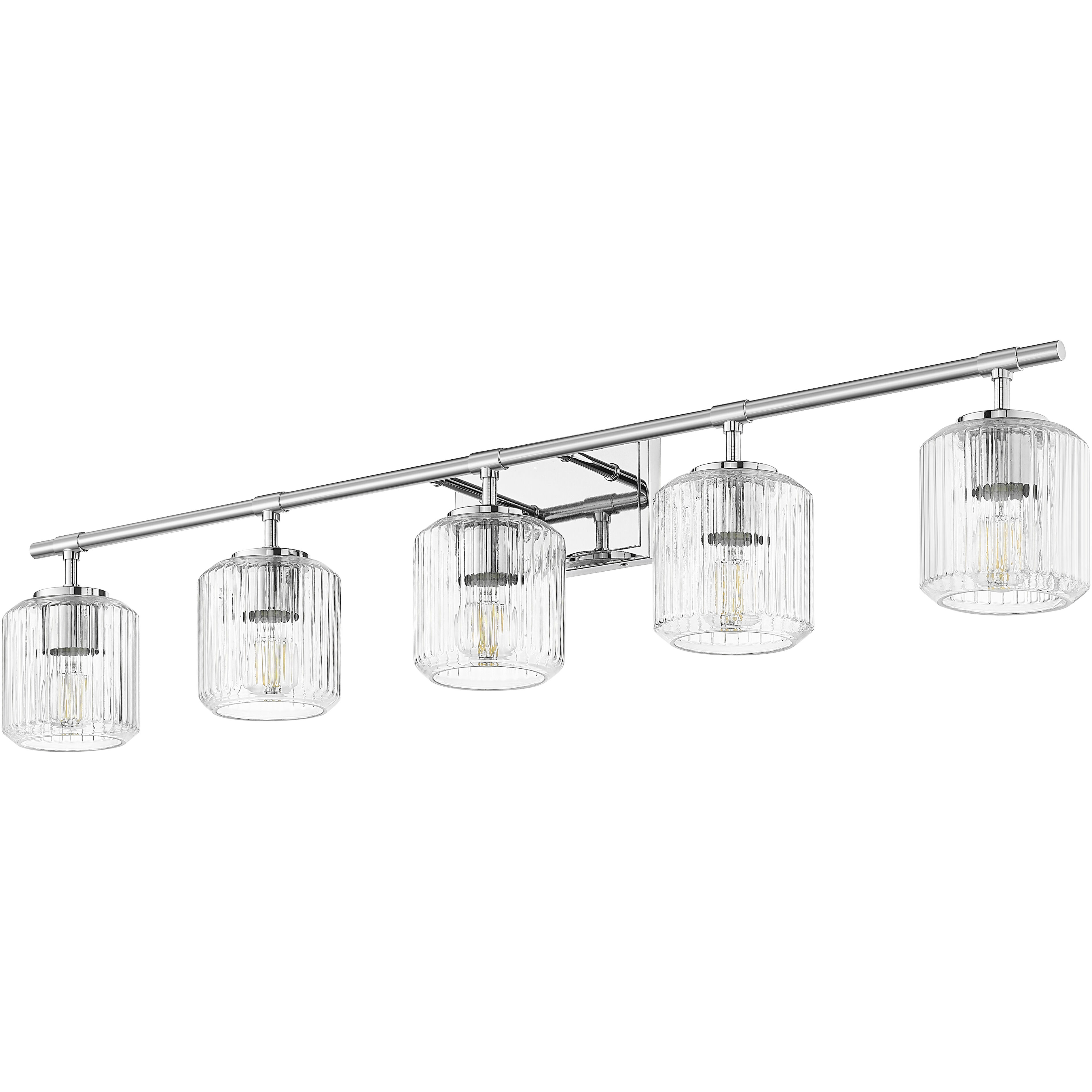 Landon 5 Light 42 inch Chrome Vanity Wall Light