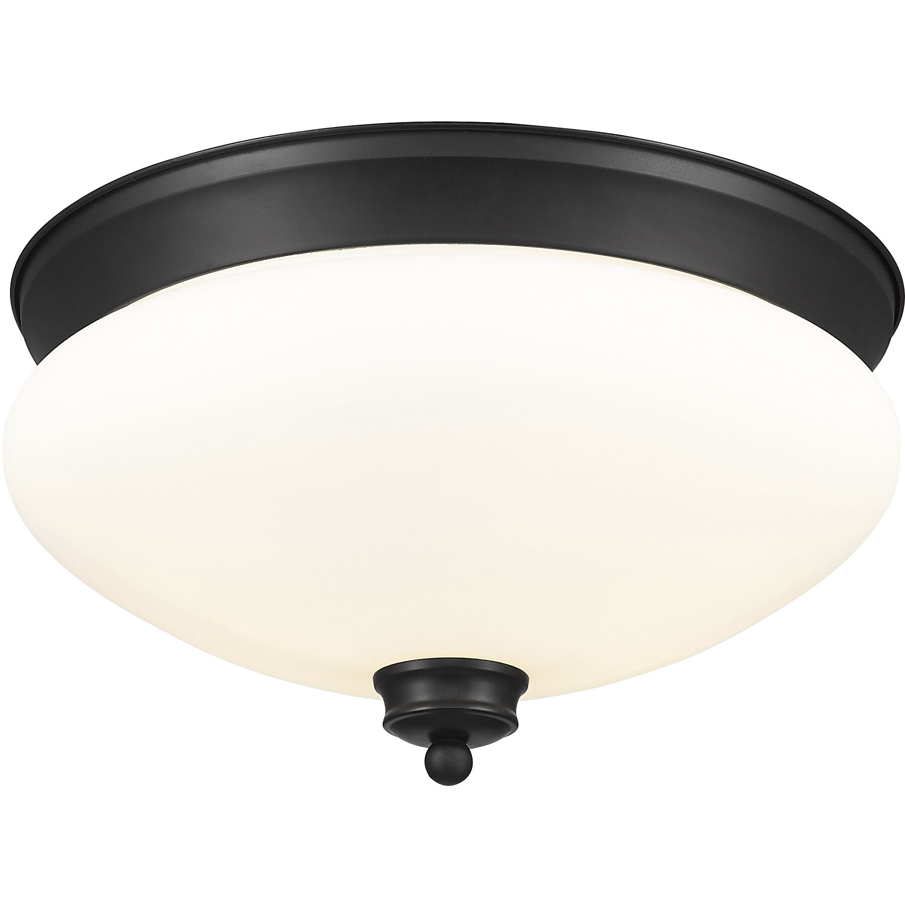 Amon 2 Light 13 inch Matte Black Flush Mount Ceiling Light