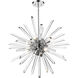 Burst 8 Light 33.25 inch Chrome Chandelier Ceiling Light in 56