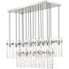 Fontaine Linear Chandelier Ceiling Light in Brushed Nickel