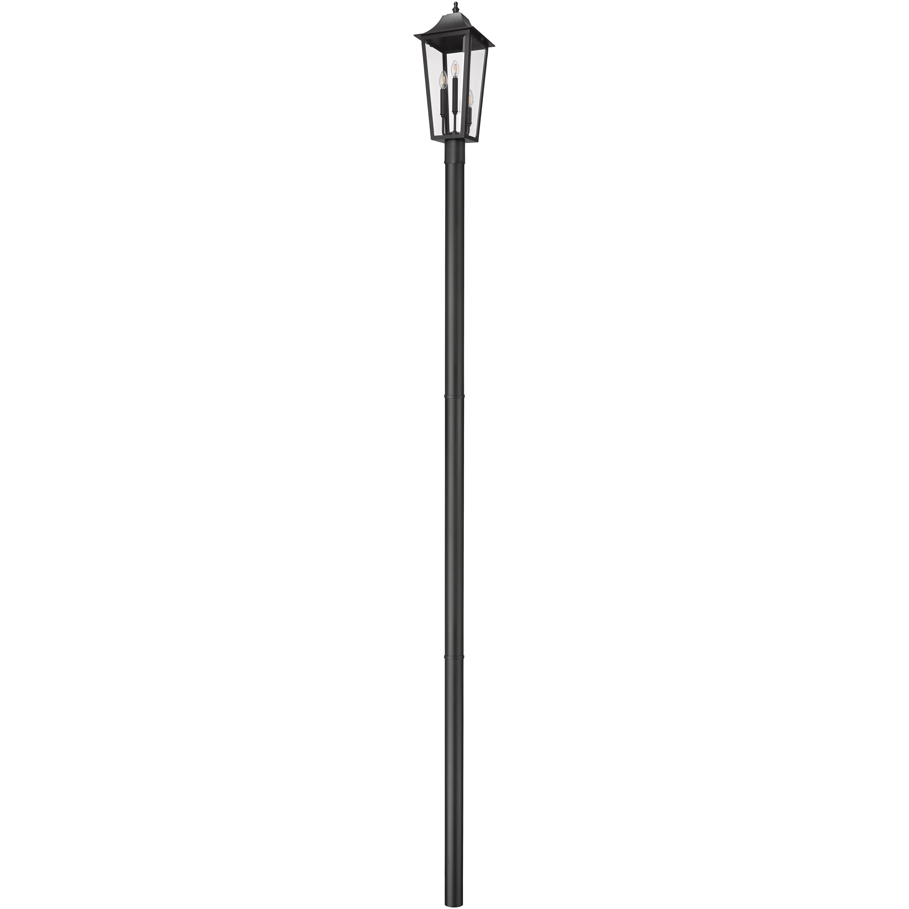 Gannon 3 Light 144.75 inch Black Outdoor Post Mounted Fixture