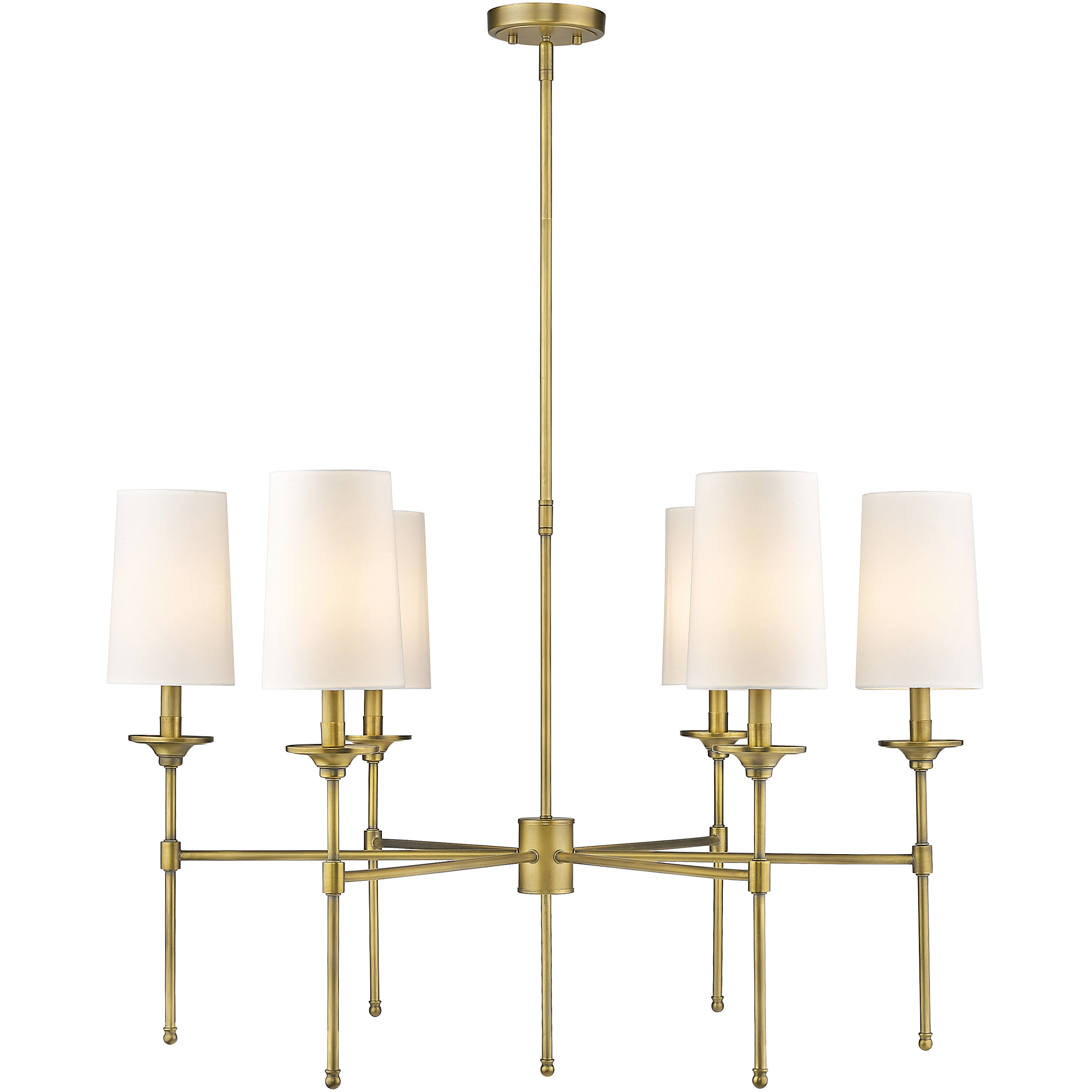 エミリー商品 Z-Lite 3033-6RB Emily 6 Light 38 inch Rubbed Brass