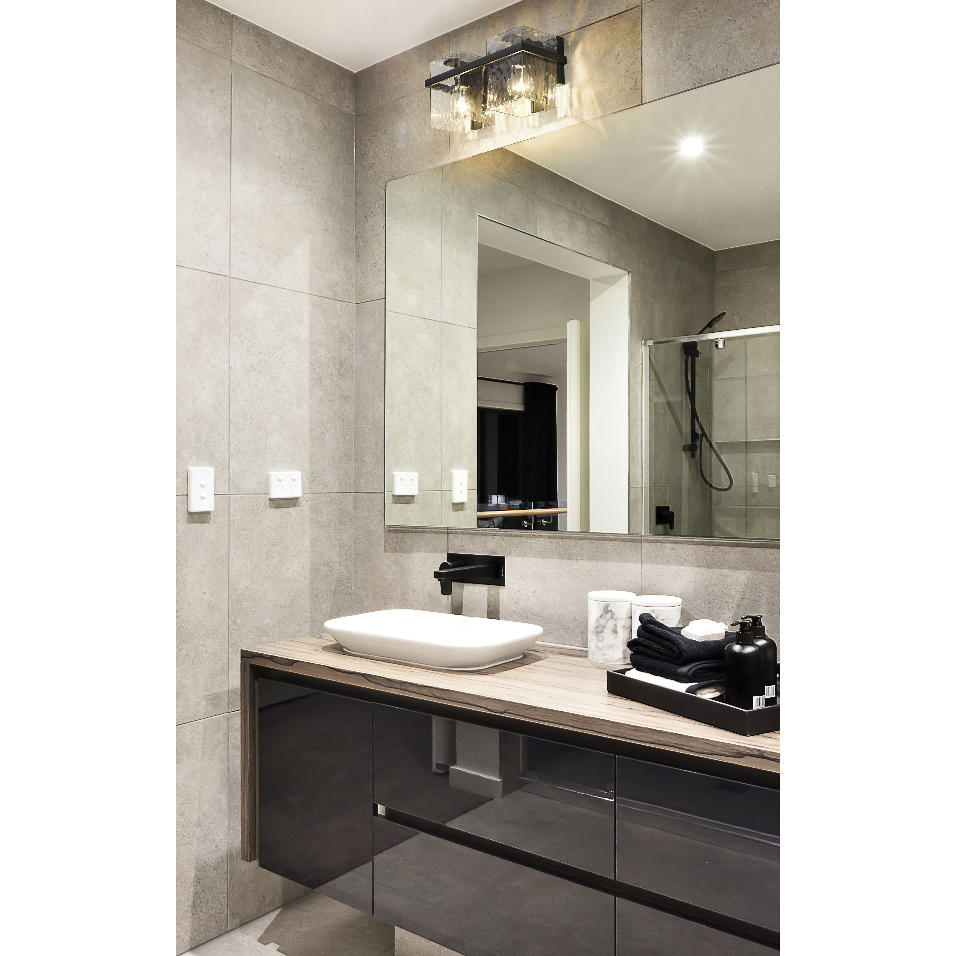 Bennington 2 Light 14.25 inch Matte Black Vanity Wall Light