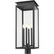 Nova 4 Light 27.5 inch Black Outdoor Post Mount Fixture