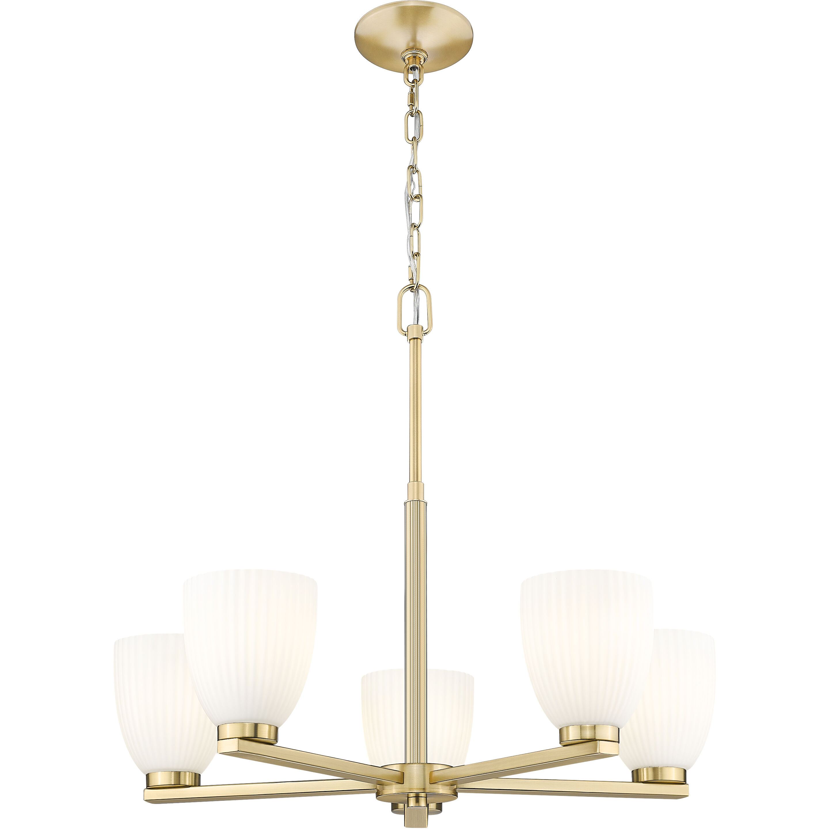 Naya 5 Light 25.25 inch Modern Gold Chandelier Ceiling Light