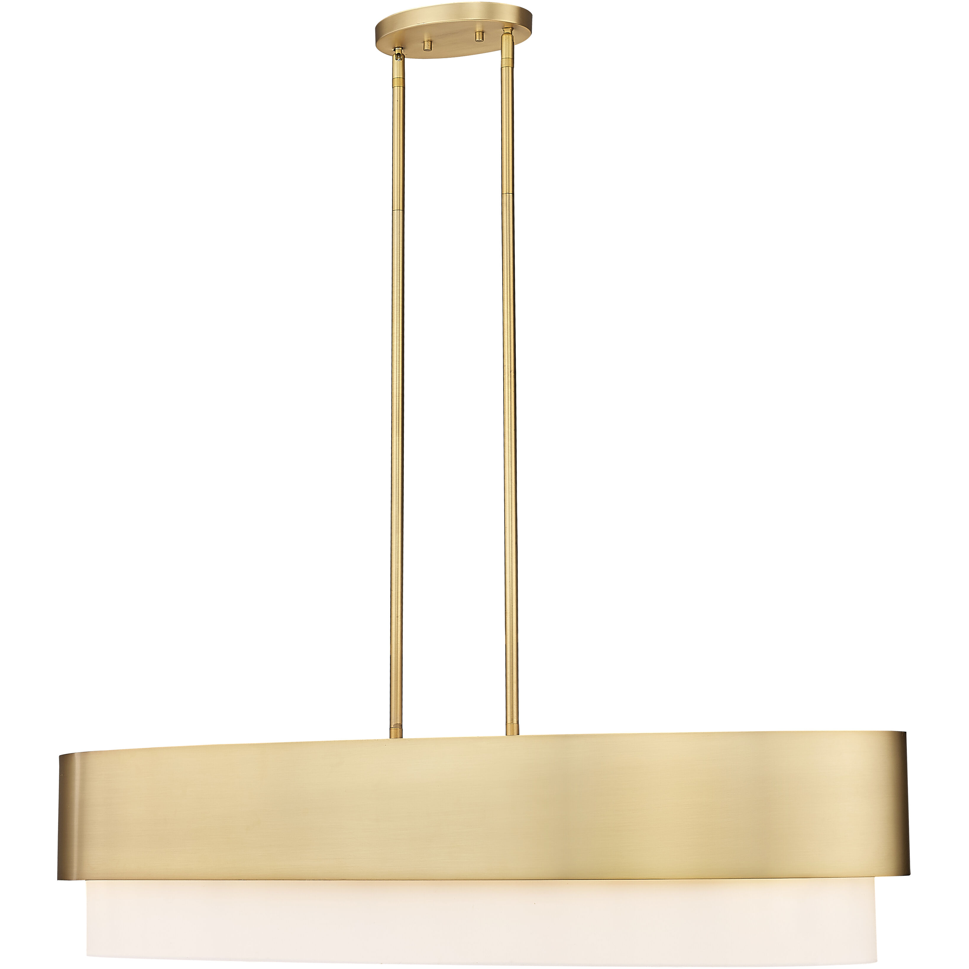 Counterpoint 5 Light 42 inch Modern Gold Linear Chandelier Ceiling Light