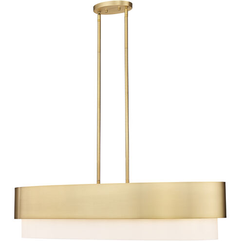 Counterpoint 5 Light 42 inch Modern Gold Linear Chandelier Ceiling Light