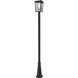 Seoul 2 Light 113.5 inch Black Outdoor Post Mounted Fixture in 19.25