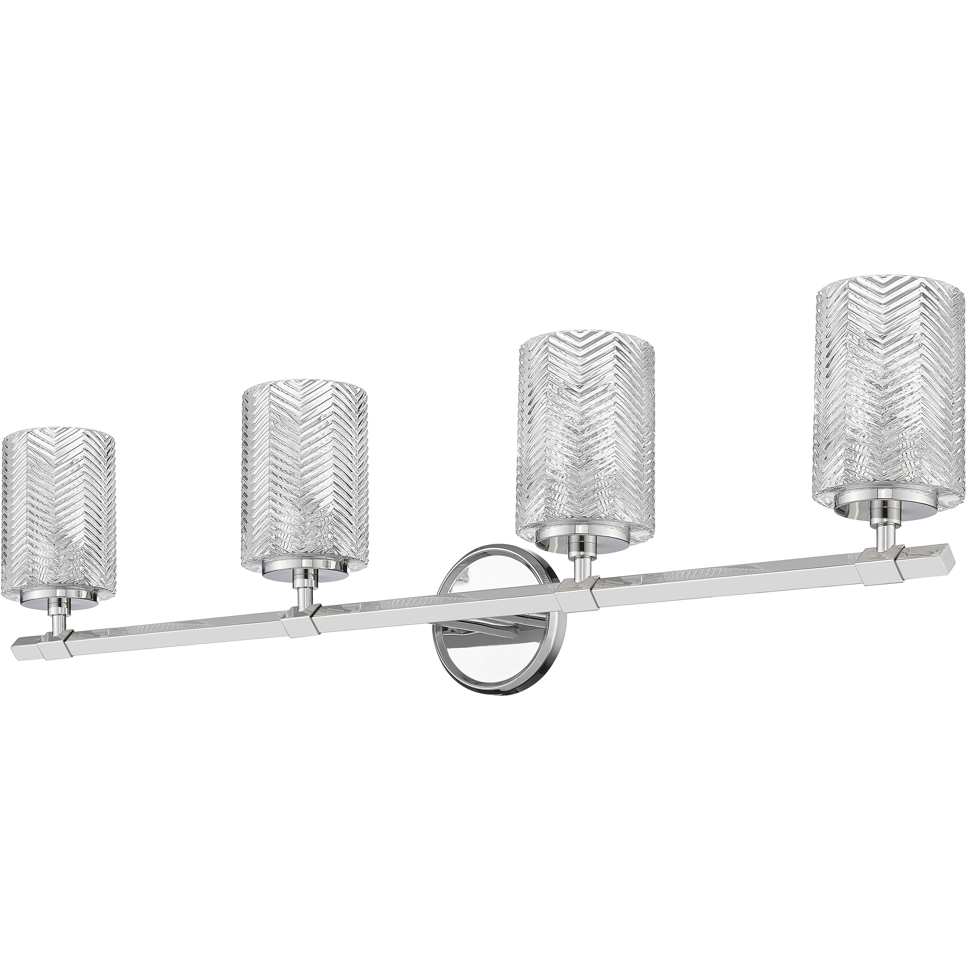 Dover Street 4 Light 33 inch Polished Nickel Vanity Wall Light