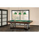 Cordon 3 Light 57.25 inch Brushed Nickel Billiard Ceiling Light in Green Acrylic