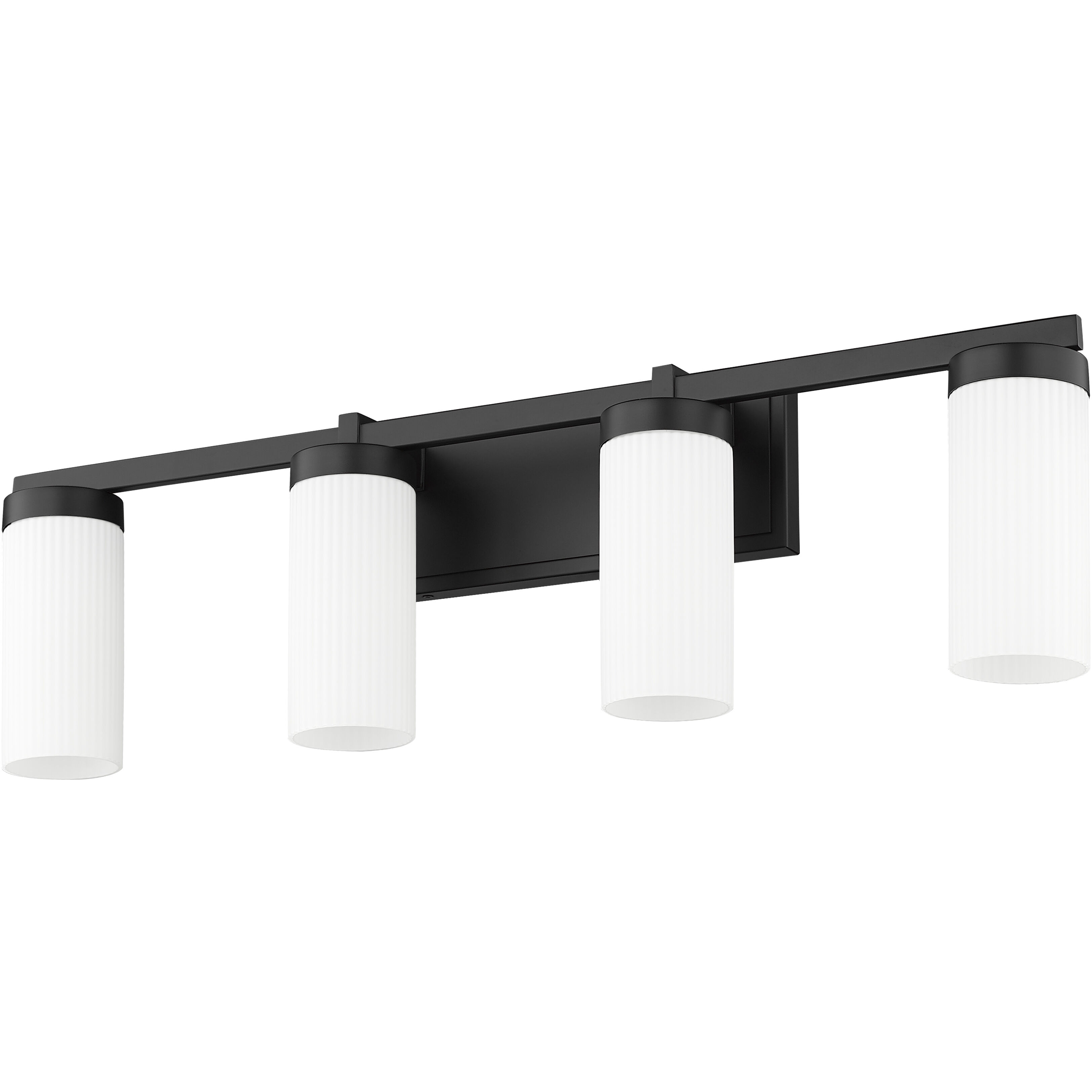 Danica 4 Light 29.5 inch Matte Black Bath Vanity Light Wall Light