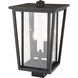 Seoul 2 Light 18.25 inch Oil Rubbed Bronze Outdoor Post Mount Fixture in 13