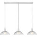 Lunelle 3 Light 52 inch Brushed Nickel Linear Chandelier Ceiling Light