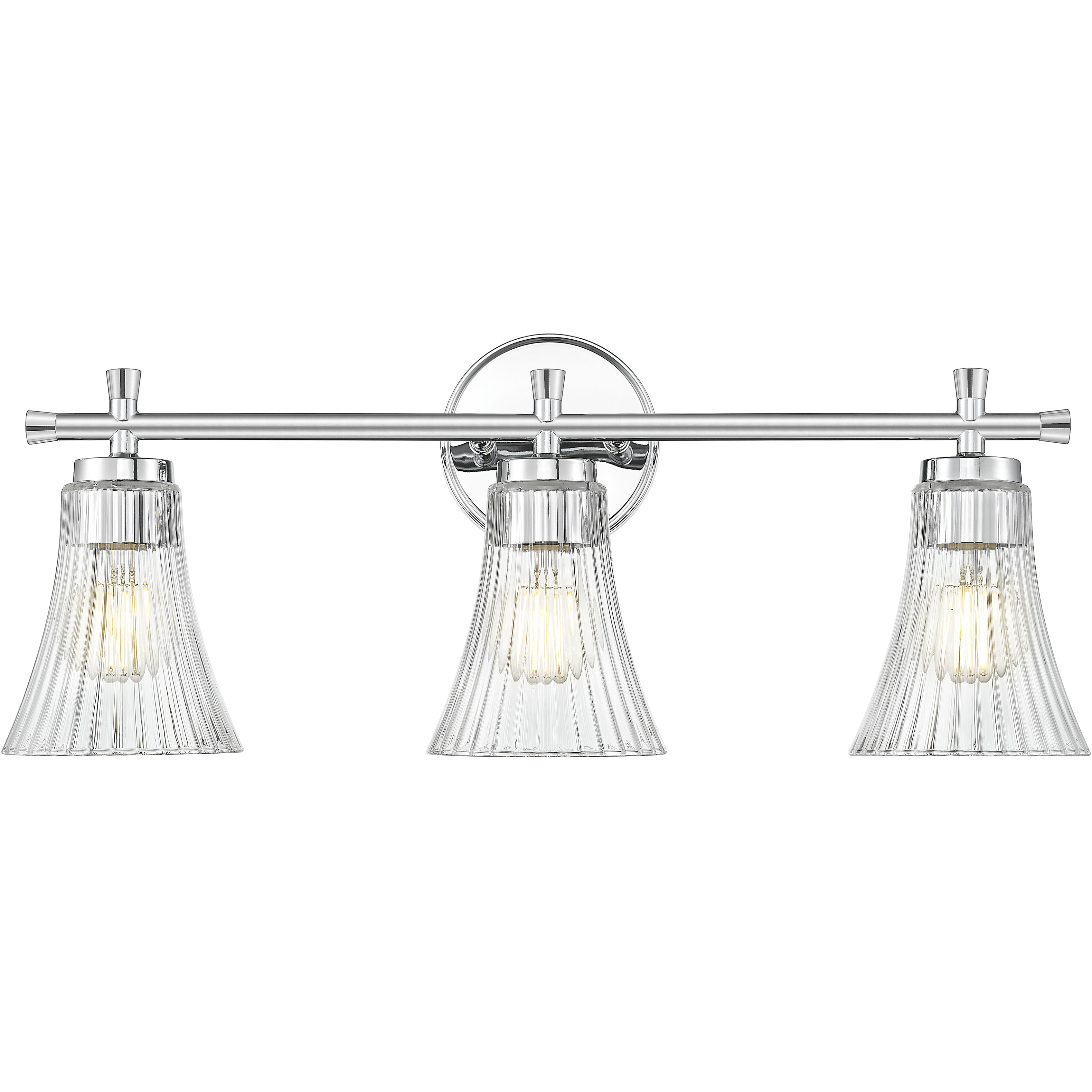 Belle 3 Light 24 inch Chrome Bath Vanity Light Wall Light