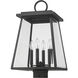 Broughton 4 Light 21.75 inch Black Outdoor Post Mount Fixture