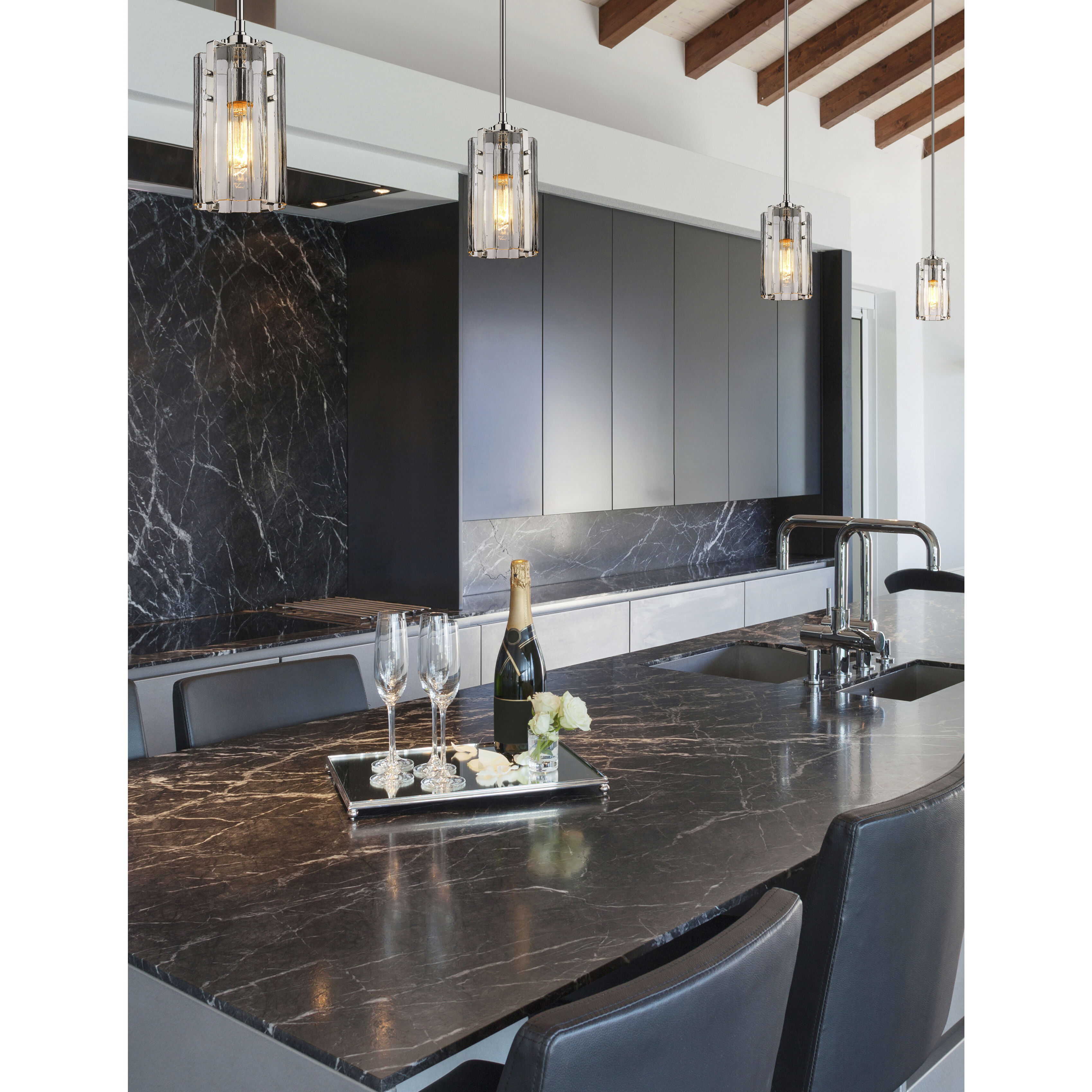 Alverton 1 Light 5.5 inch Polished Nickel Pendant Ceiling Light