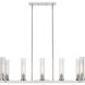 Beau Linear Chandelier Ceiling Light in Polished Nickel