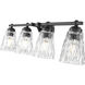 Andree 4 Light 32 inch Matte Black Bathroom Vanity Wall Light