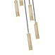 Stari 5 Light 12 inch Modern Gold Chandelier Ceiling Light