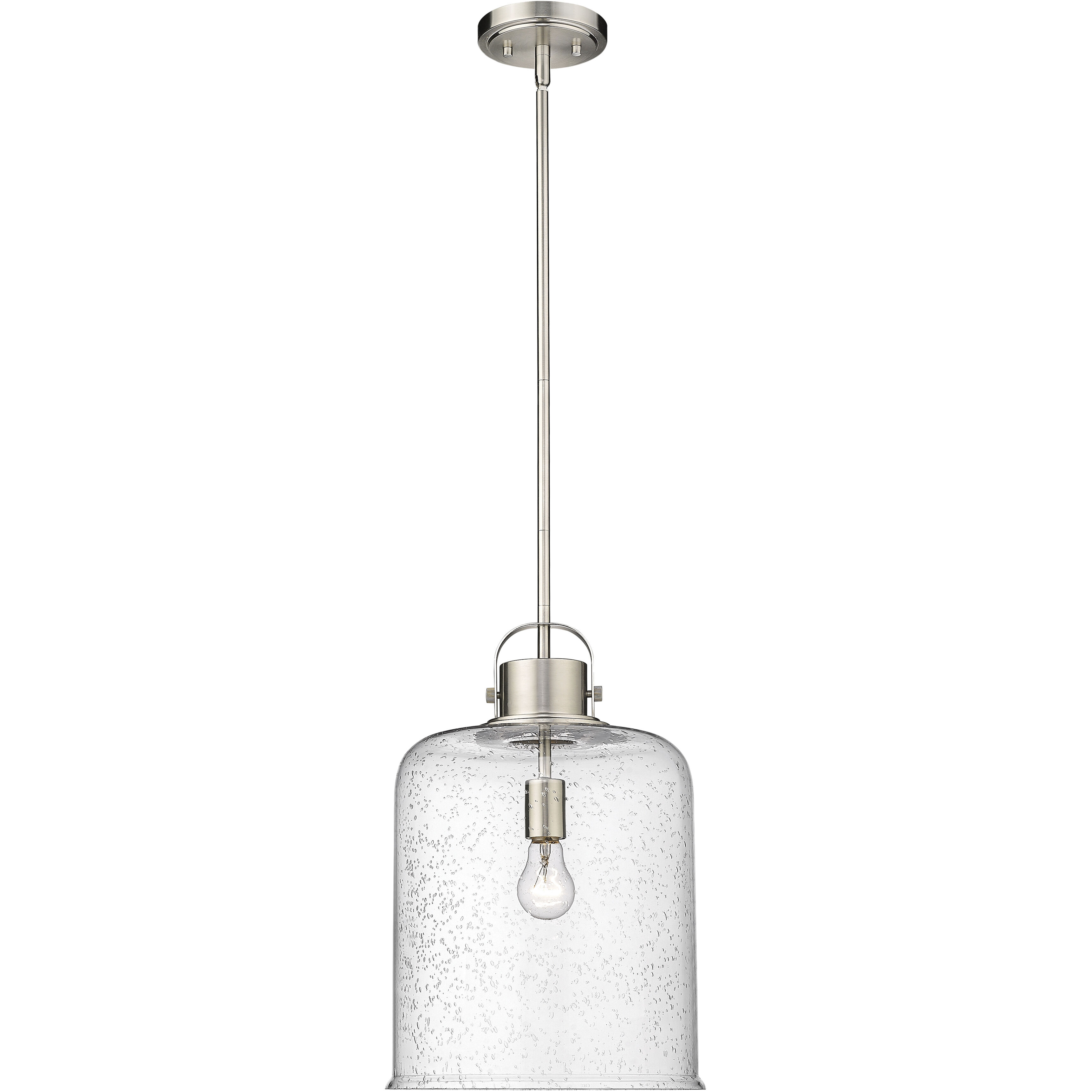 Kinsley 1 Light 12 inch Brushed Nickel Pendant Ceiling Light