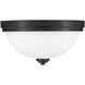 Ashton 2 Light 13 inch Matte Black Flush Mount Ceiling Light in 4