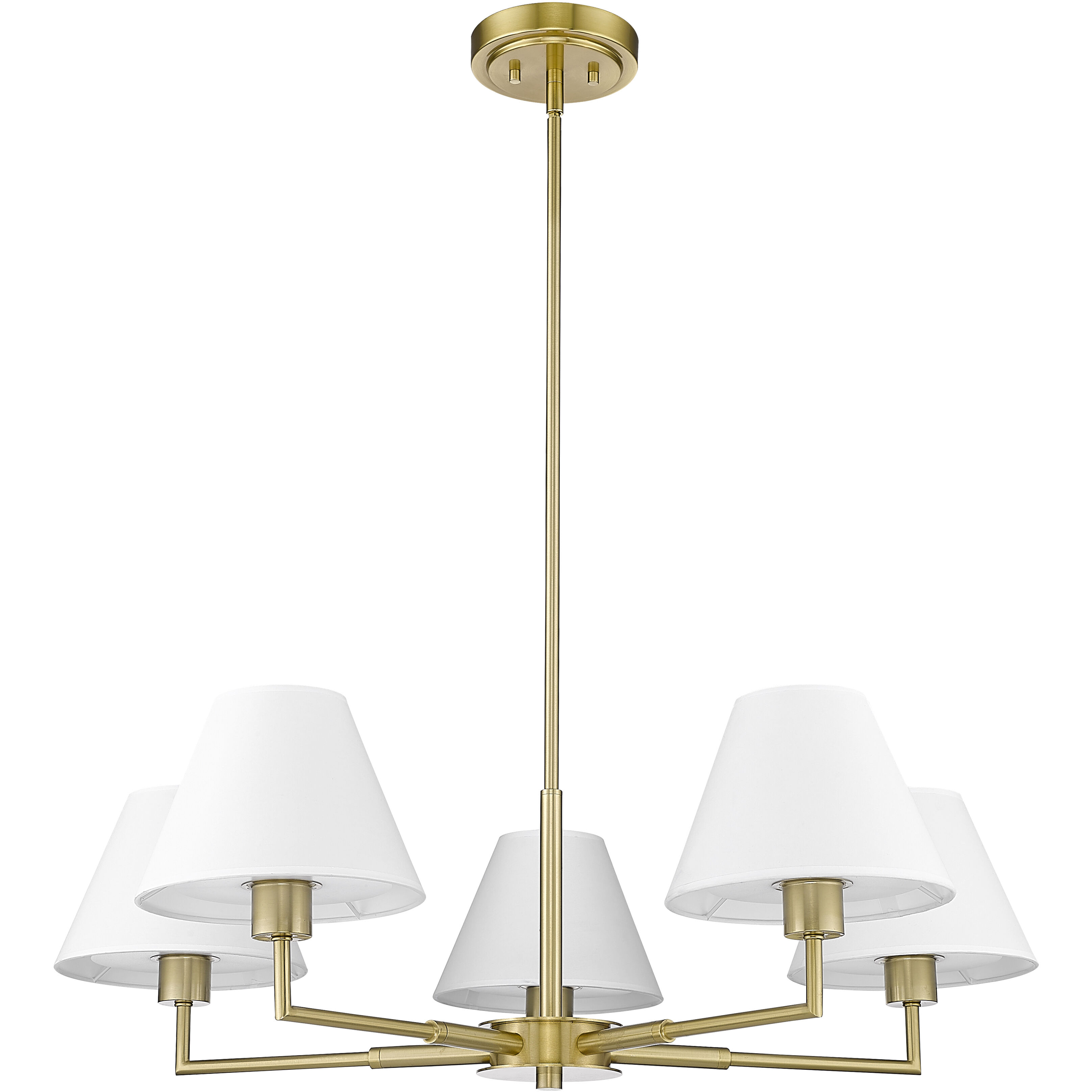 Leila 5 Light 34 inch Luxe Gold Chandelier Ceiling Light