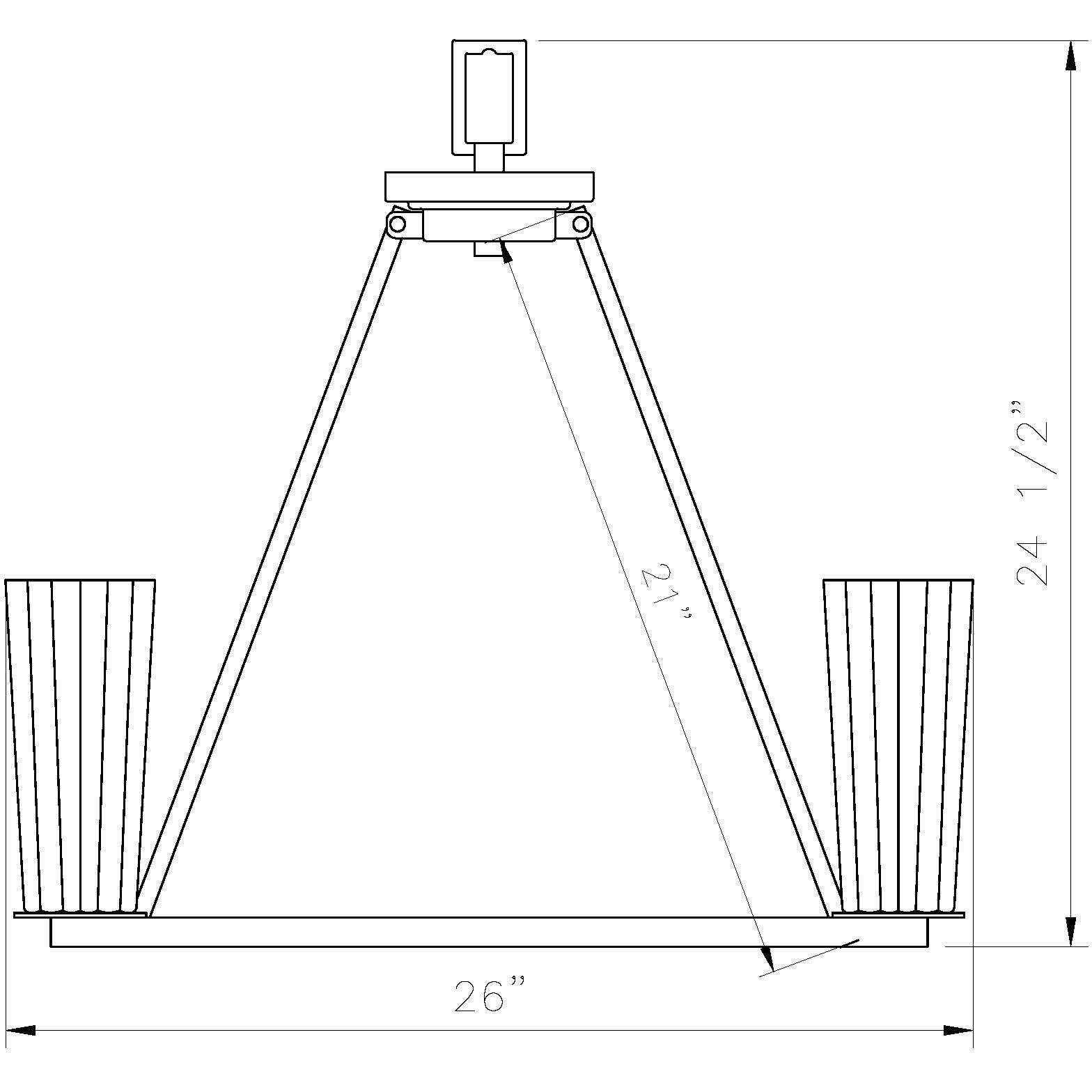 Titus 6 Light 26 inch Matte Black Chandelier Ceiling Light