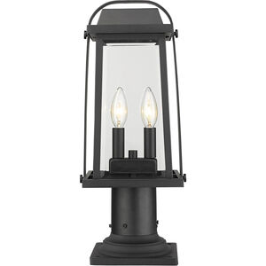 Millworks 2 Light 19 inch Black Outdoor Pier Mounted Fixture in 5.25