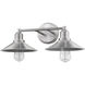 Casa 2 Light 18 inch Brushed Nickel Vanity Wall Light in Brushed Nickel Steel