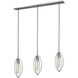 Persis 3 Light 46 inch Old Silver Linear Chandelier Ceiling Light