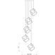 Vertical 5 Light 20.5 inch Matte Black and Brushed Nickel Chandelier Ceiling Light