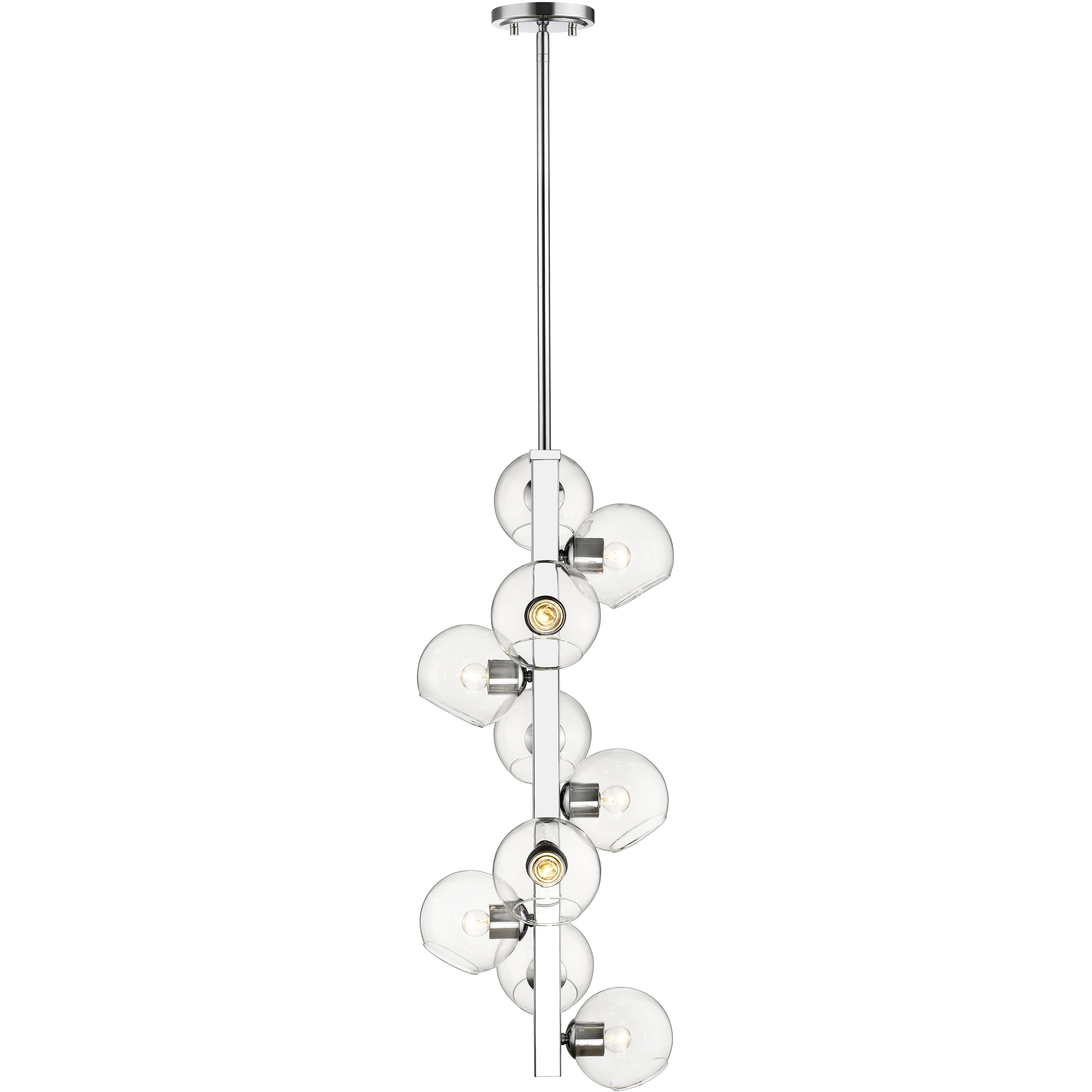 Marquee 10 Light 14 inch Chrome Chandelier Ceiling Light