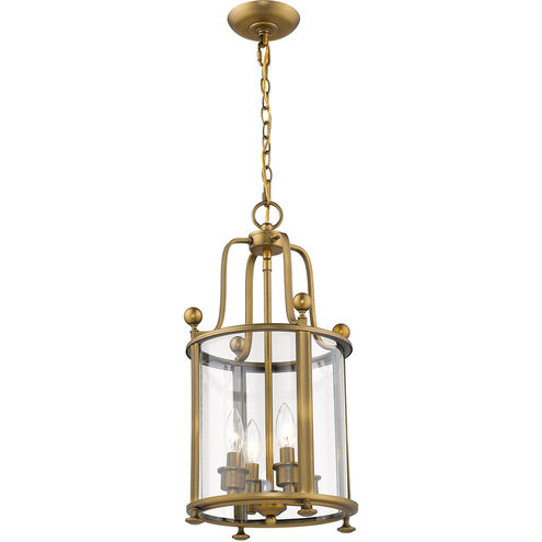 Wyndham 4 Light 12 inch Heirloom Brass Chandelier Ceiling Light